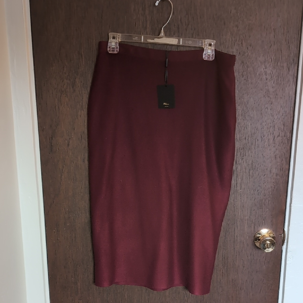 NWT Elegant Burgundy Pencil Skirt